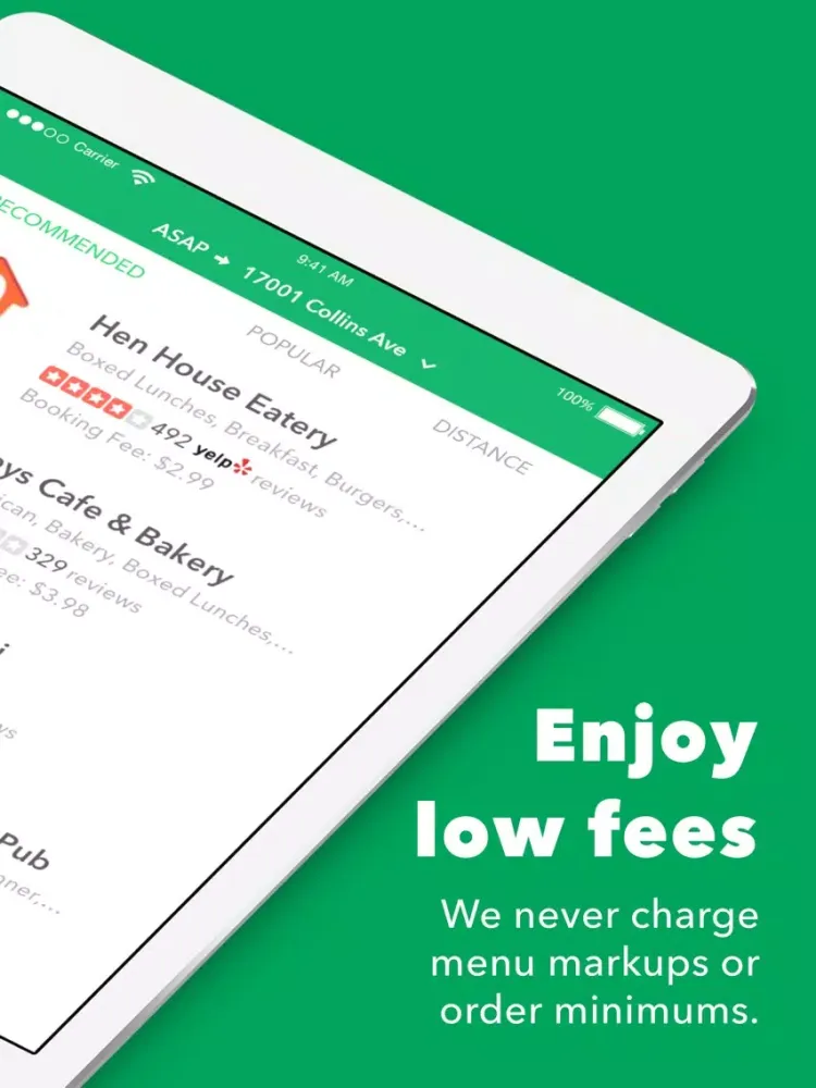 Capturas de tela do 2 Dollar Delivery - Get Food iPad 