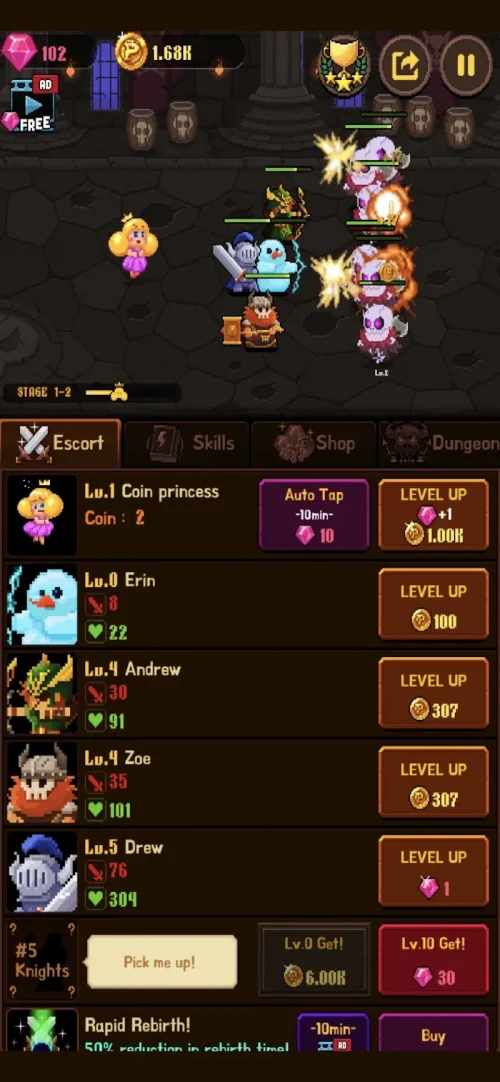 Coin Princess : Tap Retro RPG-screenshot-4