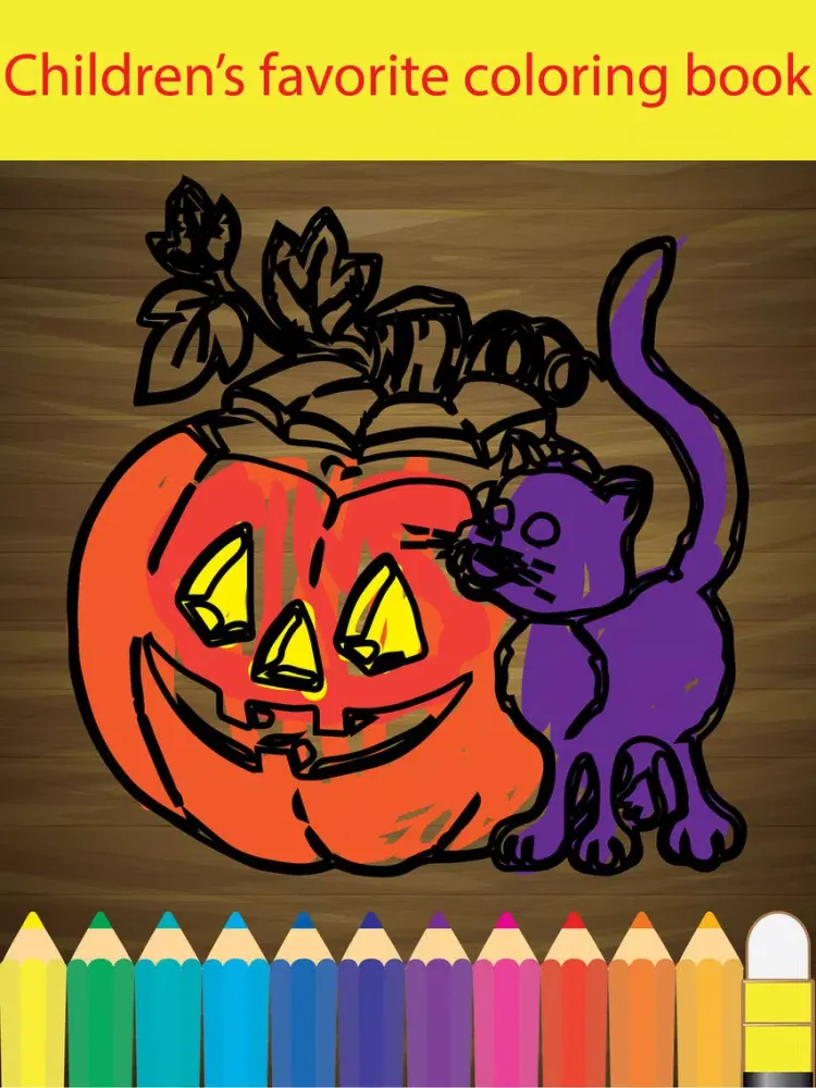 Halloween Coloring book and learn Alphabet Numbers iPad  스크린샷