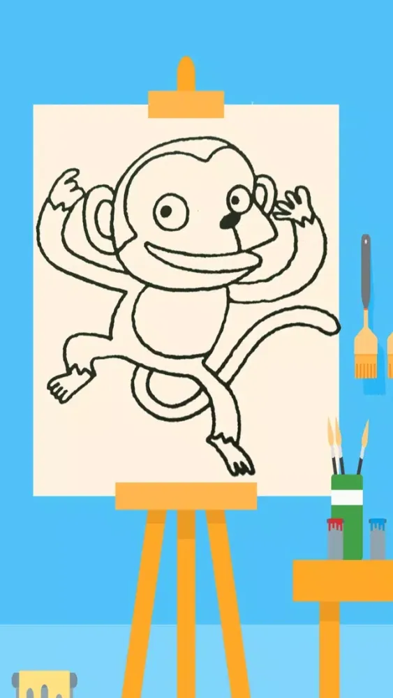 Ảnh chụp màn hình của Monkey Coloring Game for Kids Second Edition