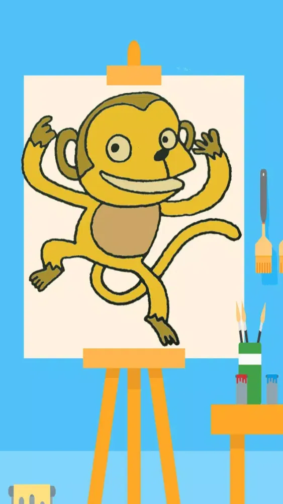 Ảnh chụp màn hình của Monkey Coloring Game for Kids Second Edition