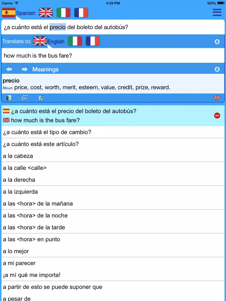 Tangkapan layar Translator Suite English-Spanish (Offline) iPad 