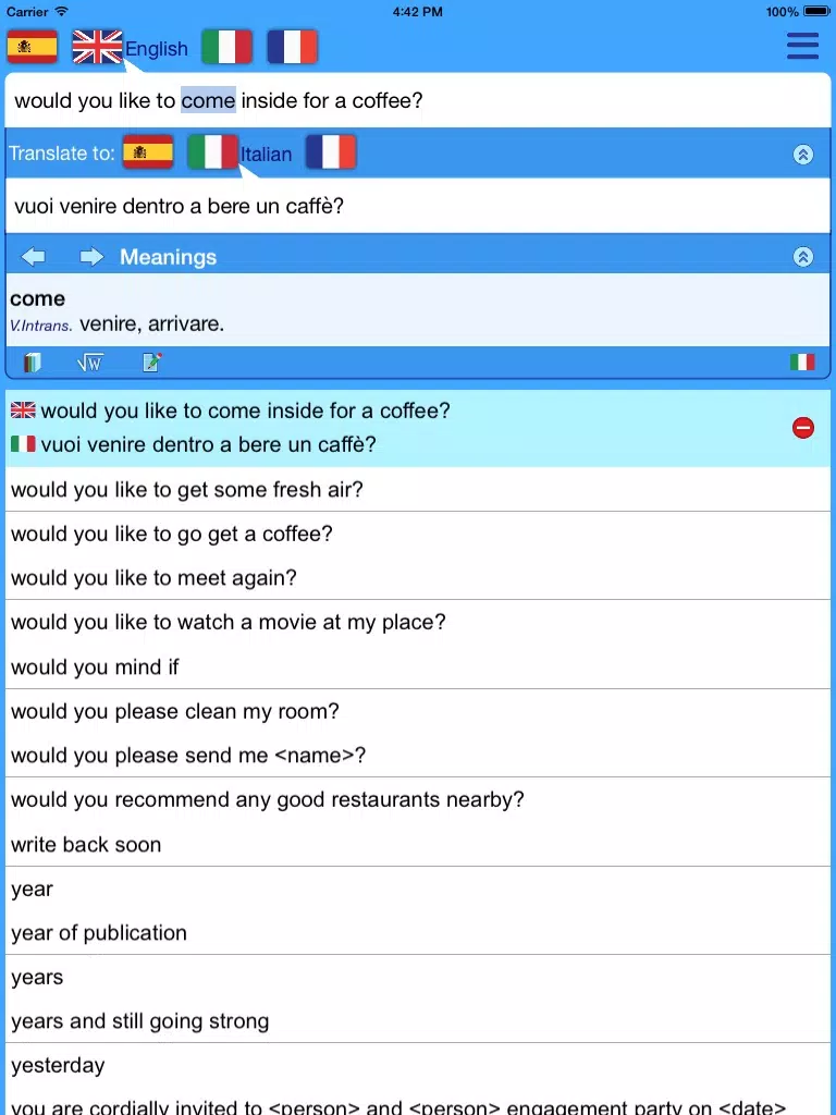 Tangkapan skrin Translator Suite English-Italian (Offline) iPad 