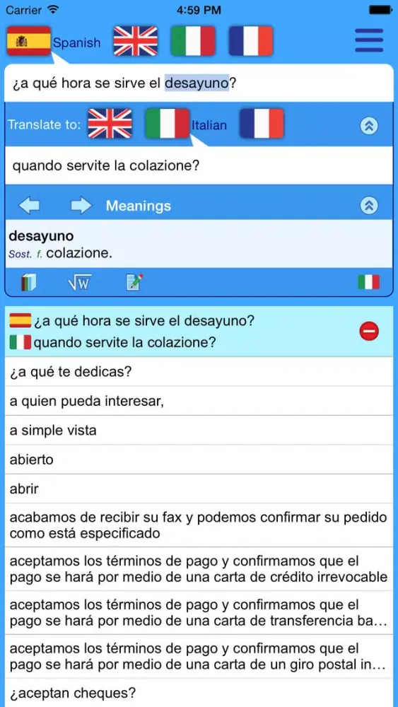 ภาพหน้าจอของ Translator Suite Spanish-Italian (Offline)