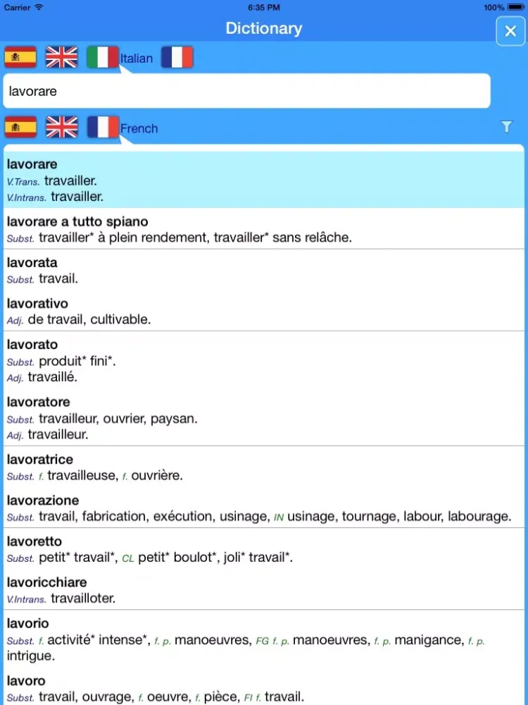 Captures d'écran de Translator Suite Italian-French (Offline) iPad 