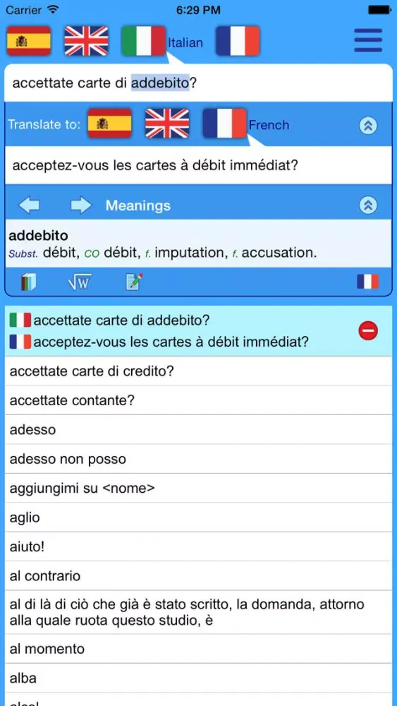 Captures d'écran de Translator Suite Italian-French (Offline)