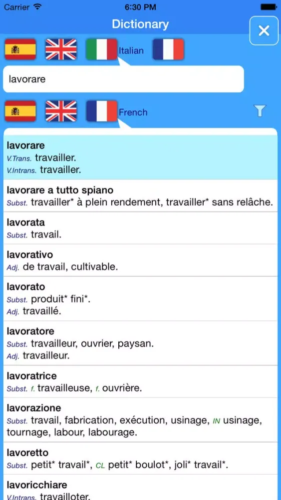 Captures d'écran de Translator Suite Italian-French (Offline)