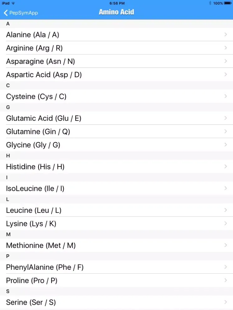 PepInfoApp iPad  Screenshots