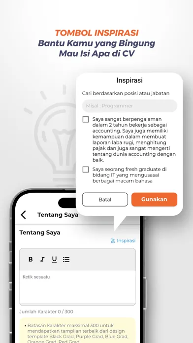 تصاویر BikinCV : CV & Resume Maker