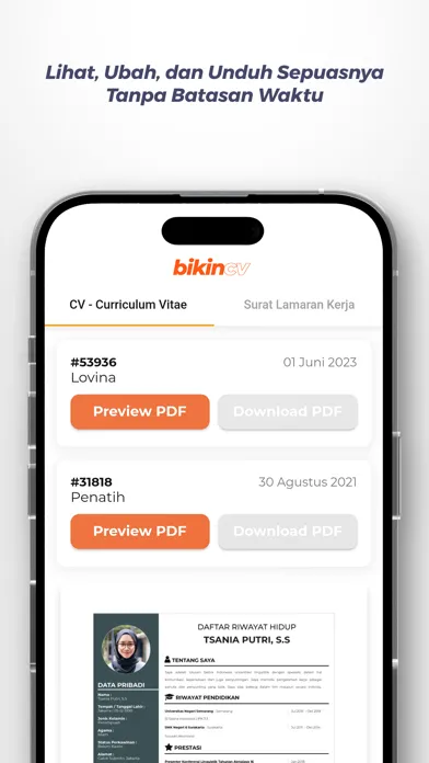 تصاویر BikinCV : CV & Resume Maker