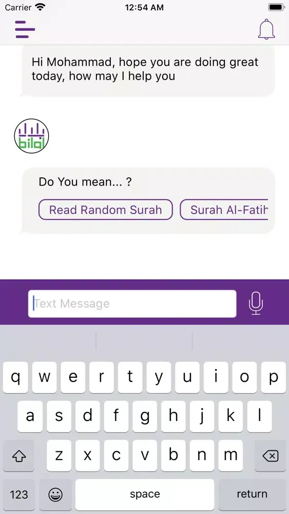 Tangkapan skrin Bilal ai