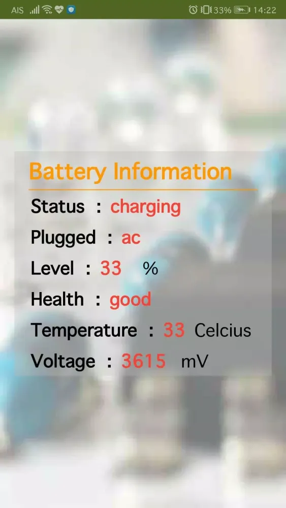 battery info سکرین شاٹس