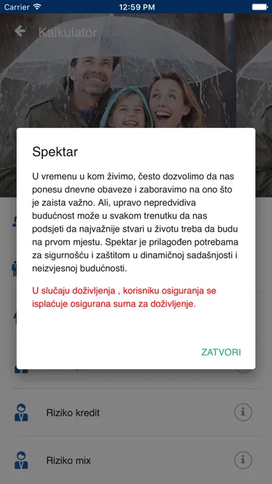 UNIQA MNE kalkulator Screenshots