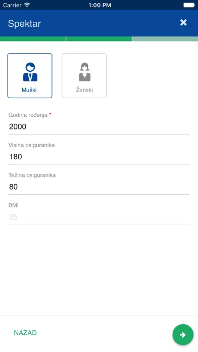 UNIQA MNE kalkulator Screenshots