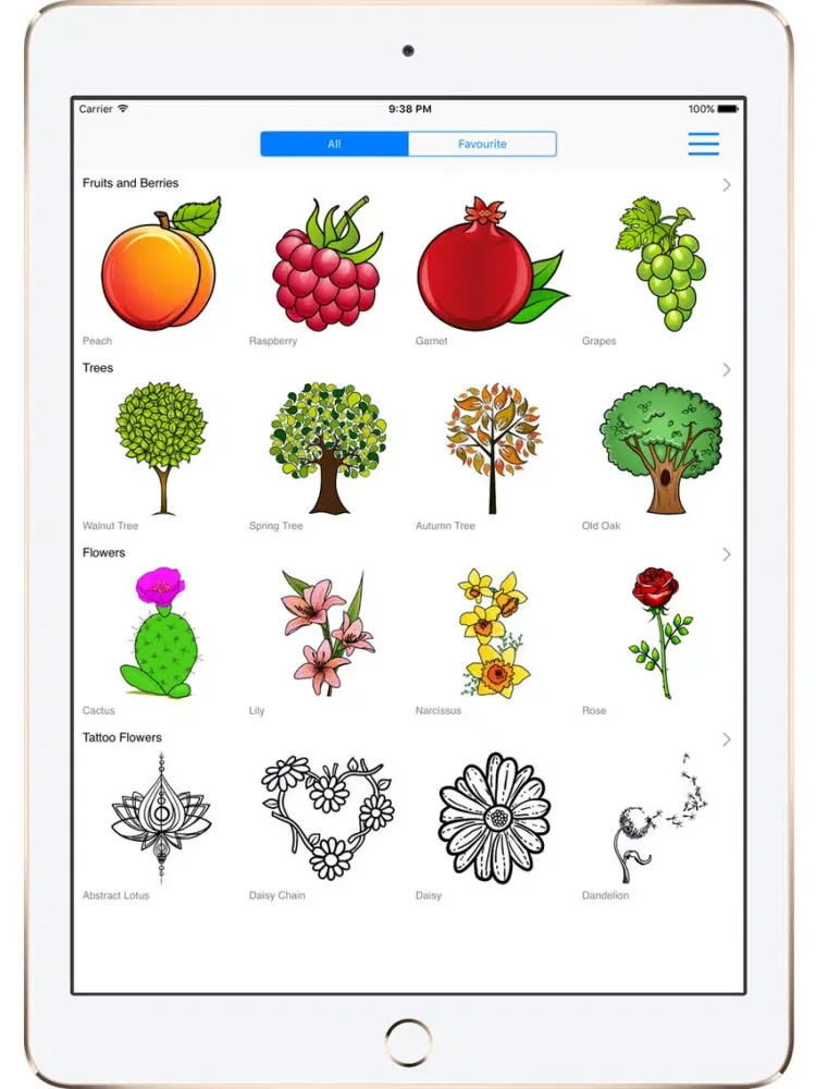Screenshot di Draw Fruits, Trees iPad 