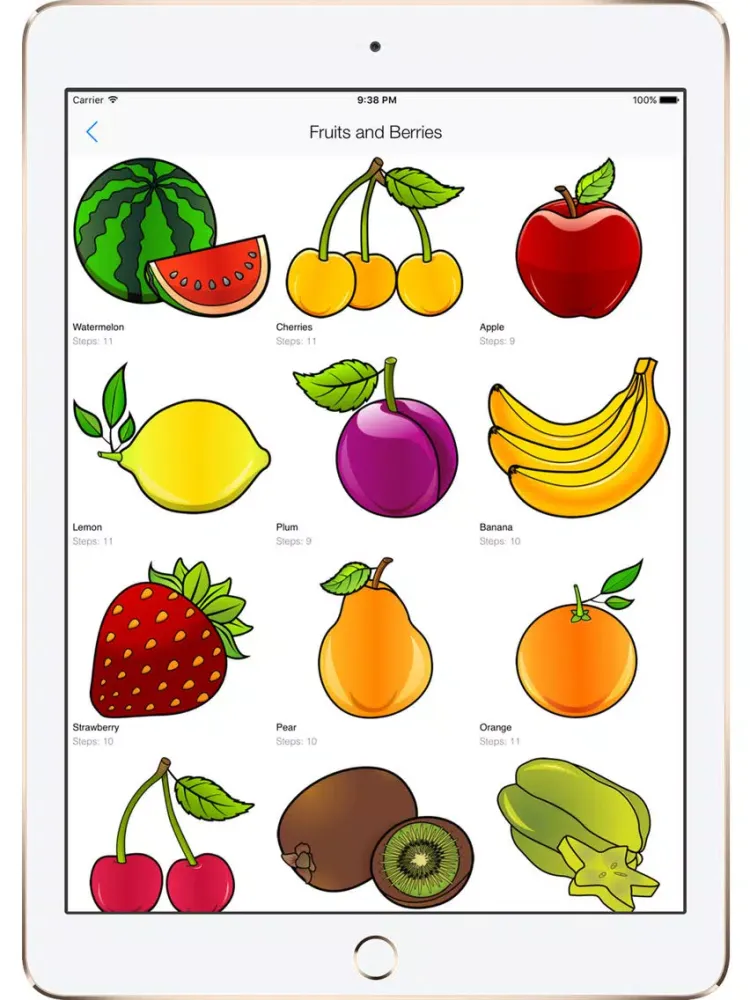 Screenshot di Draw Fruits, Trees iPad 