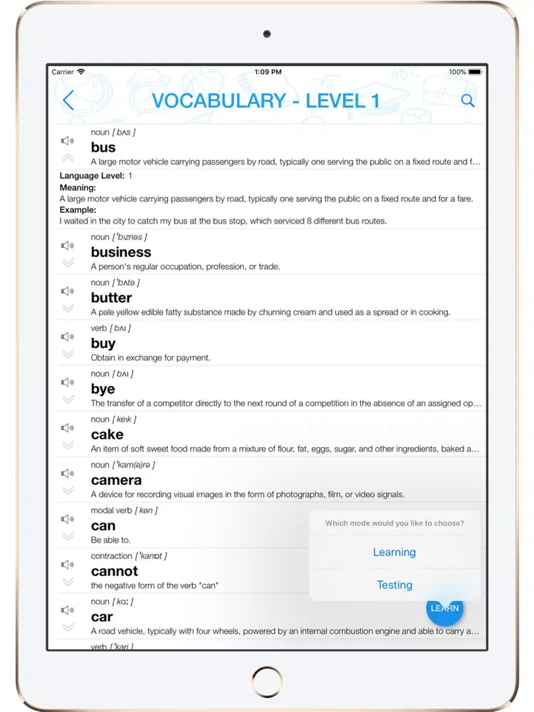 Captures d'écran de IELTS Vocabulary - 6 Levels iPad 