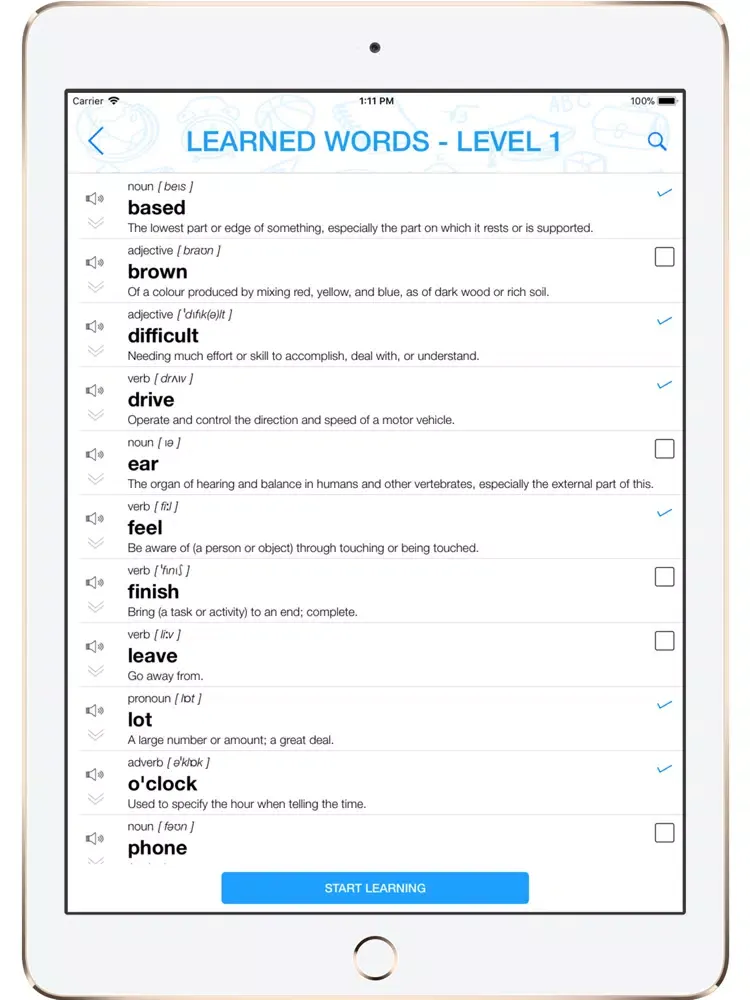 Captures d'écran de IELTS Vocabulary - 6 Levels iPad 