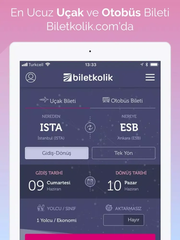 Captures d'écran de Biletkolik Uçak&Otobüs Bileti iPad 