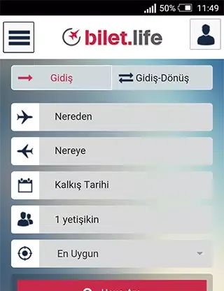 Ảnh chụp màn hình của Bilet Life