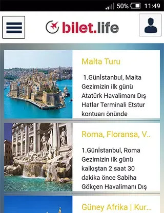 Ảnh chụp màn hình của Bilet Life