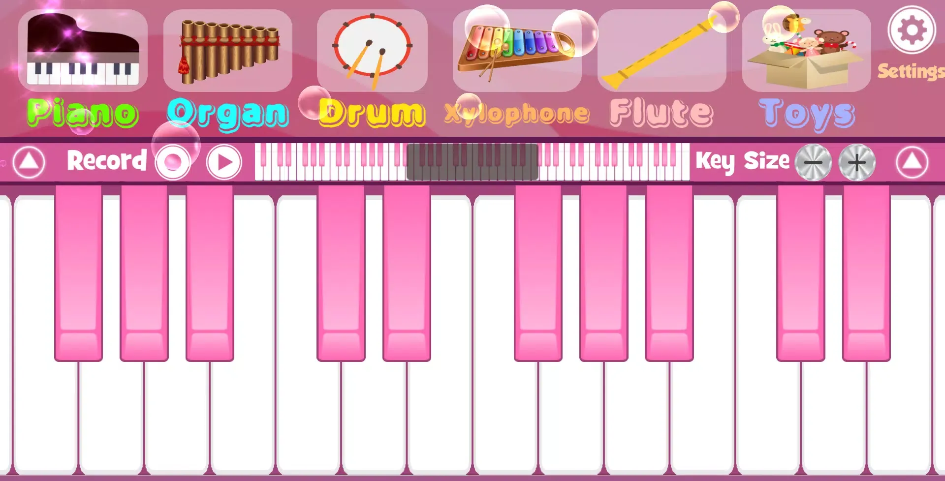 ภาพหน้าจอของ Pink Piano
