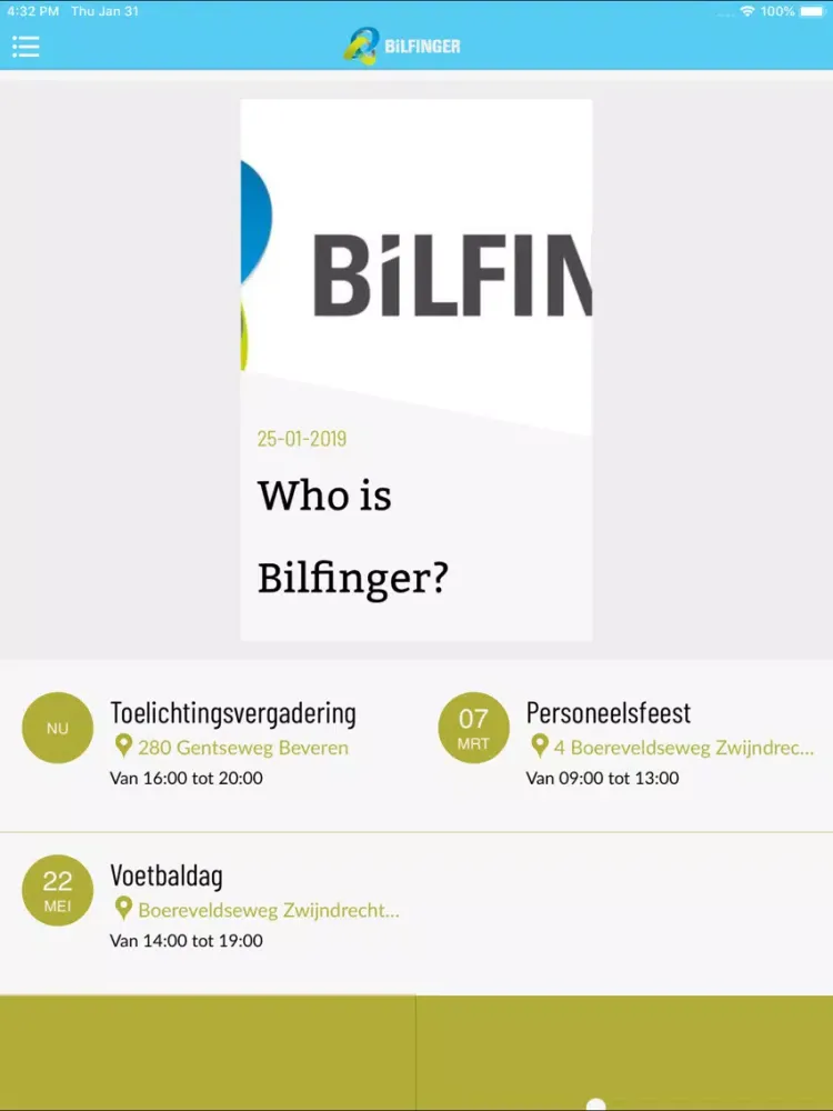 Bilfinger Billboard iPad  स्क्रीनशॉट