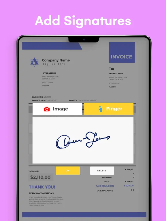 Instant Invoice Maker,Receipts iPad  Ekran Görüntüleri