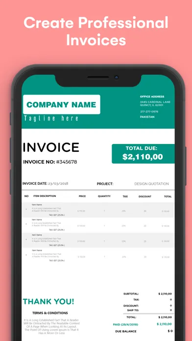 Instant Invoice Maker,Receipts Ekran Görüntüleri