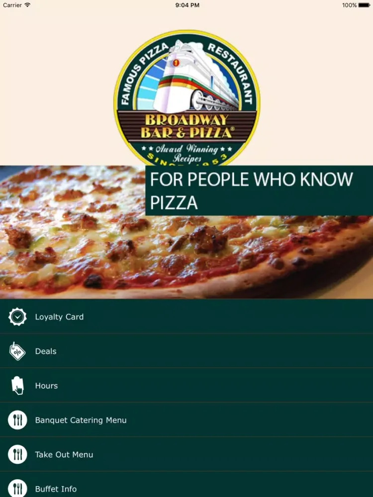 Broadway Pizza MN iPad 应用截图