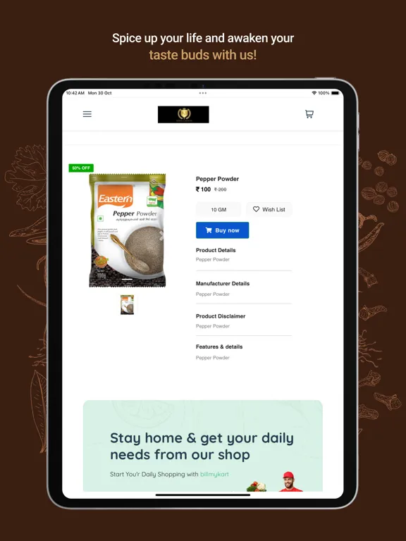 Kerala Spices iPad  Screenshots