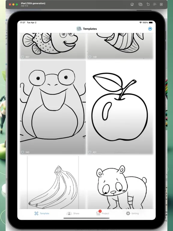 Ảnh chụp màn hình của OneDrawing iPad 