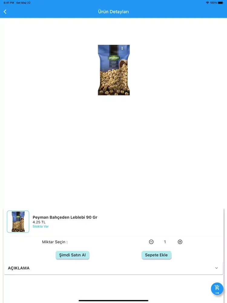 Tangkapan skrin Bilmar Market iPad 