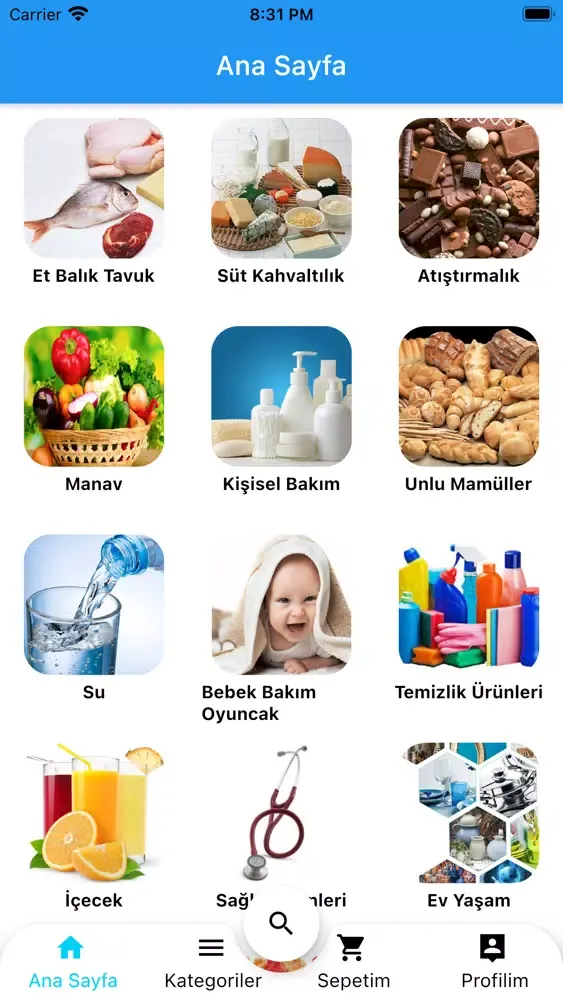 Tangkapan skrin Bilmar Market