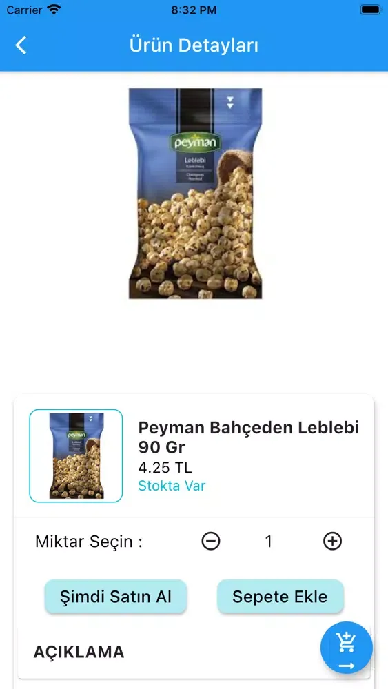 Tangkapan skrin Bilmar Market