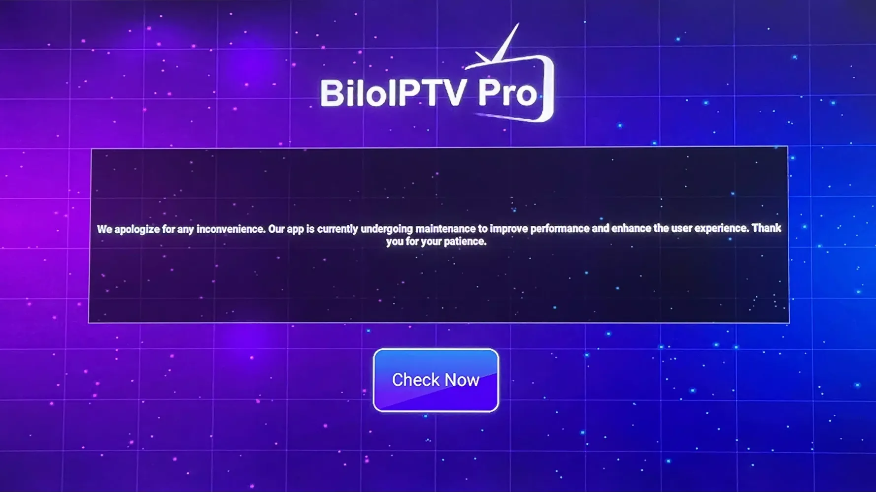 Capturas de tela do Bilo IPTV Pro