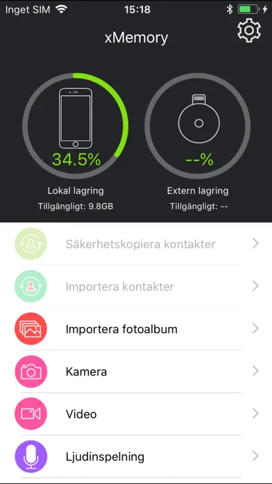 xMemory Screenshots