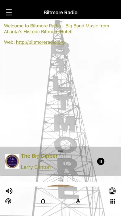 Capturas de tela do Biltmore Radio