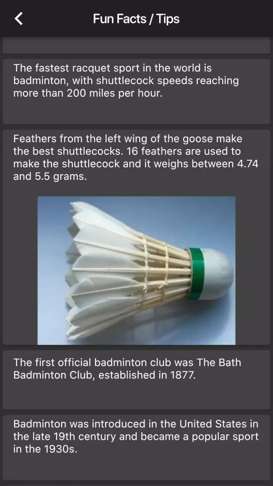 Badminton Score Screenshots
