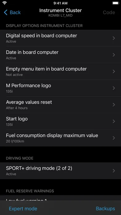 Скриншоты BimmerCode for BMW and MINI