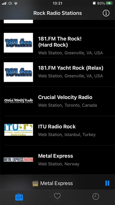 Capturas de tela do Rock Radio Stations Collection