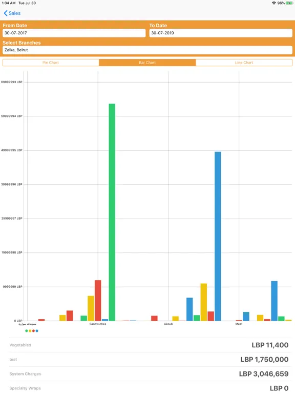 Скриншоты BIM POS Insights iPad 