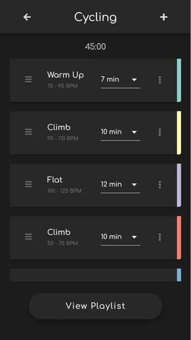 Cycler: Fitness Playlist Maker Screenshots