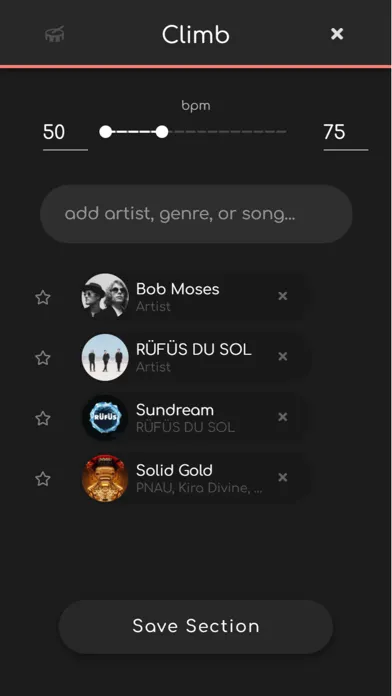 Cycler: Fitness Playlist Maker Screenshots