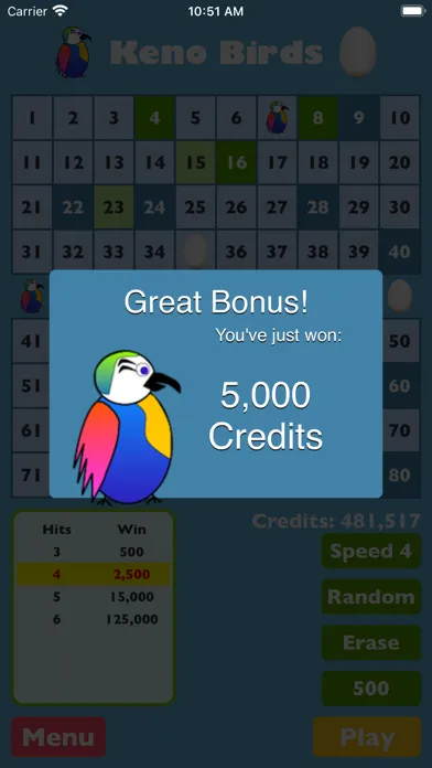 Скриншоты Keno Birds