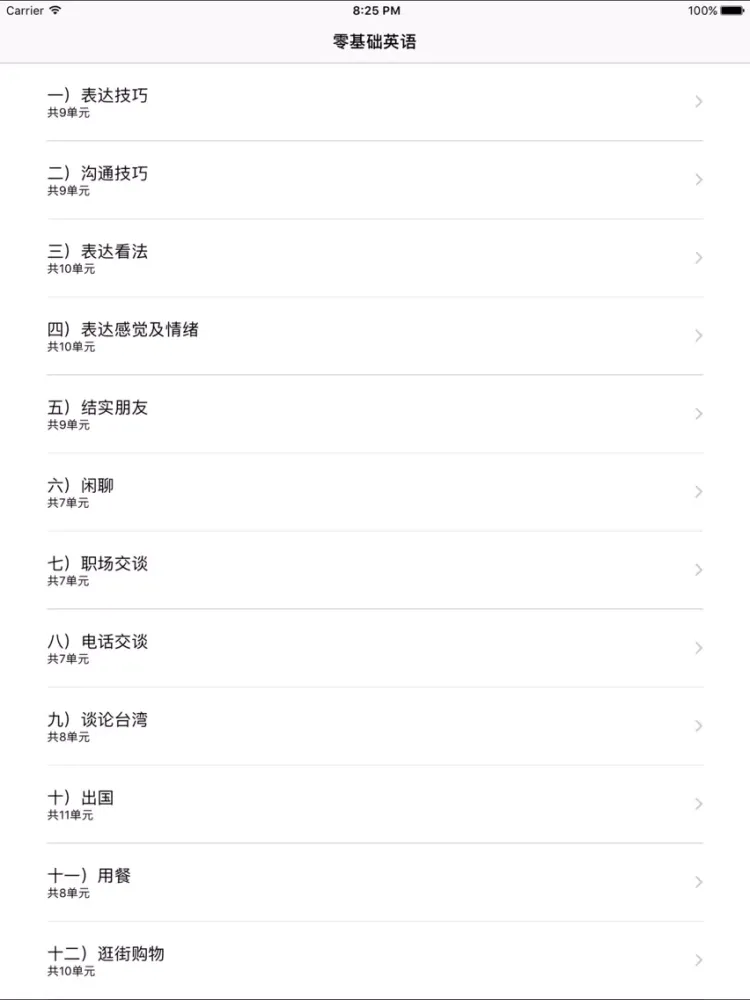 Captures d'écran de 零基础英语—中文发音对照 iPad 