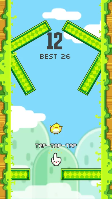 Capturas de tela do Chick UP!! (The Vertical Version of a Flappy Little Bird Adventure)