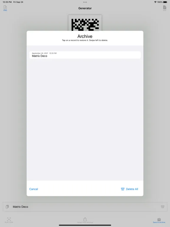 Datamatrix iPad  স্ক্রিনশট