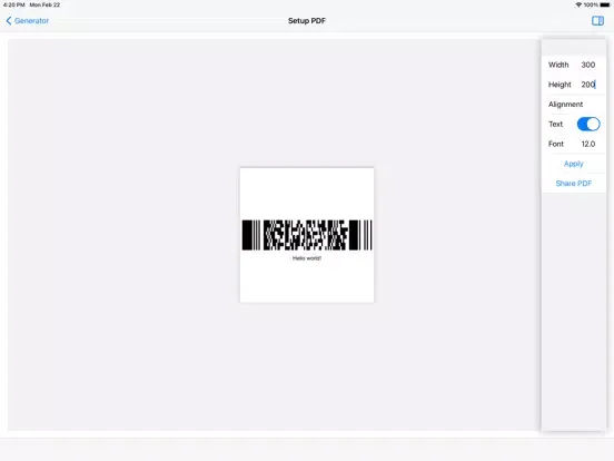 PDF417 DECO iPad 應用截圖
