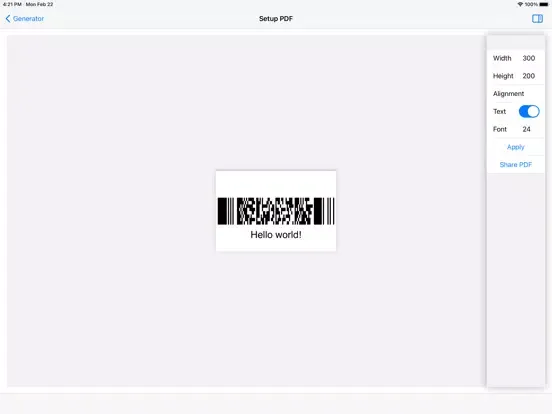 PDF417 DECO iPad 應用截圖